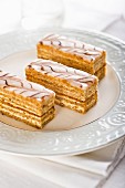 Esterhazyschnitten (Asutrian cream cake slices)