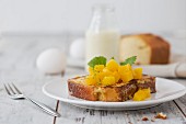 Almond French toast with mango (low carb)