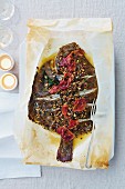 Turbot in parchment paper