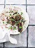 Grilled minced meat kebabs