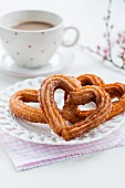 Heart-shaped churros for Valentine’s day