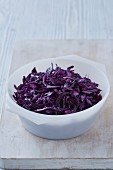 Red cabbage braised in red wine and vinegar