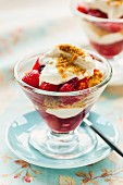 Raspberry pudding with ginger