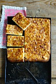 Butter cake with flaked almonds