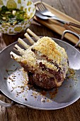 Rack of lamb with a cheese crust
