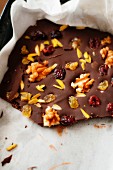 Chocolate with dried fruit and nuts