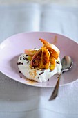 Ricotta with baked apple