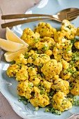 Spicy cauliflower with turmeric and black caraway seeds