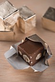 Individually wrapped Gianduja chocolates from Turin (Italy)