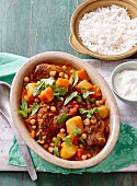 Lamb stew with chickpeas