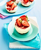 Strawberry Swirl Cheesecakes