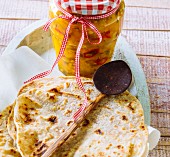 Chapatis with chutney