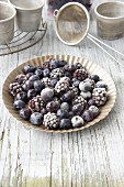Frozen blueberries and blackberries