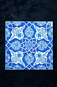 A tile with an oriental pattern