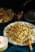 Pilau with coriander and peppermint