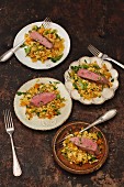 Couscous salad with lamb and chermoula