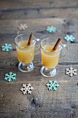 Hot apple and cinnamon punch for Christmas