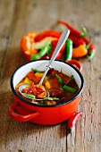 Pepper stew with chilli