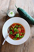 Braised cucumber stew