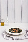 Kale soup with carrots and beans