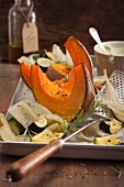 Oven-roasted pumpkin, fennel and courgette