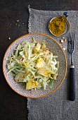 Exotic coleslaw with pineapple and curry