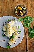 Stuffed pasta rolls with spinach