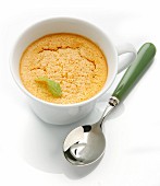Pumpkin pudding with cinnamon in a cup