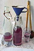 Homemade violet syrup