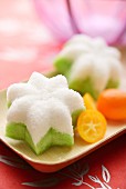 Putu Ayu (steamed sticky rice cakes, Indonesia) with coconut