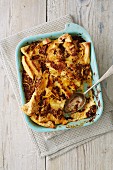 Bread and butter pudding with chocolate and orange (England)