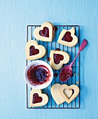 Raspberry jam hearts