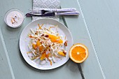 Vegetable salad with oranges