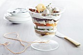 A savoury trifle with cheese and eggs