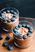 Chia pudding with blueberries