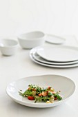 Strawberry and asparagus salad with rocket