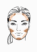 Illustration: Make-up auftragen, Step 3