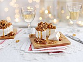 Cheese with walnuts and honey for Christmas