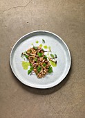 Perennial rye risotto with shimeji mushrooms and wild herbs