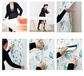 Instructions for hanging patterned wallpaper