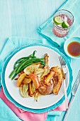 Pork Chops with Baked Apple & Fennel