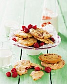 Chocolate and raspberry cookies