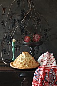 Kurnik (chicken pie with mushrooms, kasha and eggs, Russia)
