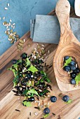 Wild rice salad with grains, blueberries and herbs (Quebec)