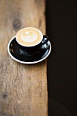 A cappuccino in the coffee roasting house 'The Barn', Berlin, Germany