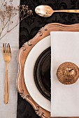 Gold Christmas place setting