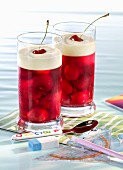 Jelly with cherries