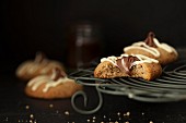 Espresso and hazelnut cookies with nougat cream