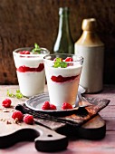 raspberry and marzipan cream with goat's yoghurt à la Hildegard von Bingen