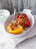 Peppers stuffed with spelt rice